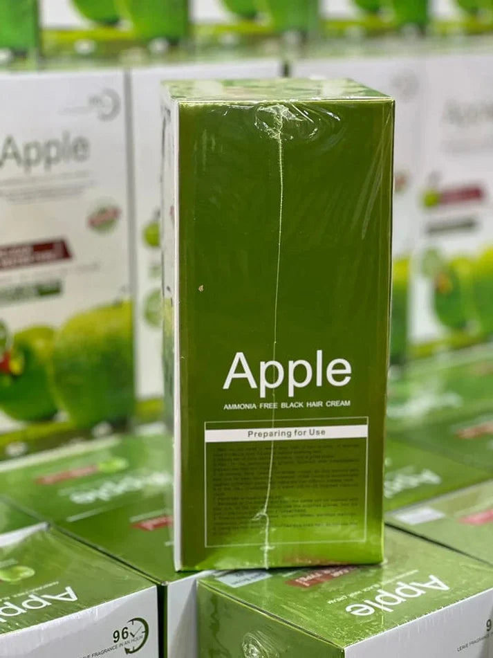 Apple Ammonia-Free Black Hair Cream, 100% Organic Black Hair Dye- Natural Black Hair Color cream Hair Dye