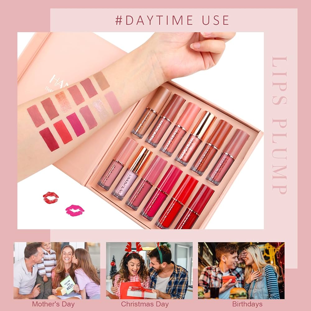 12-Piece Matte Liquid Lipstick & High Shine Lip Gloss Set – Waterproof, Long-Lasting