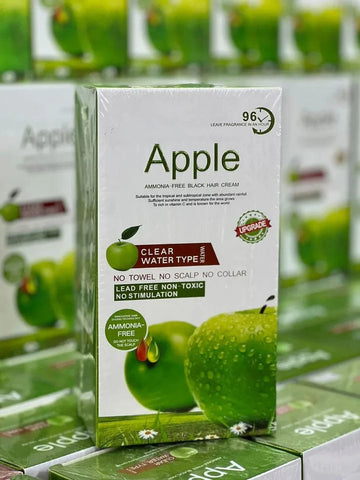 Apple Ammonia-Free Black Hair Cream, 100% Organic Black Hair Dye- Natural Black Hair Color cream Hair Dye