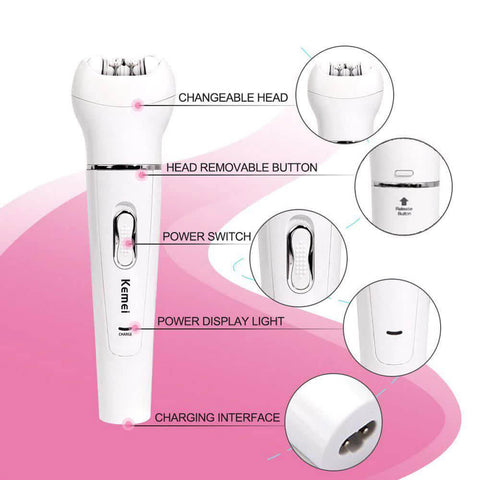 Women Electric Rechargeable Hair Removal Epilator/Shaver