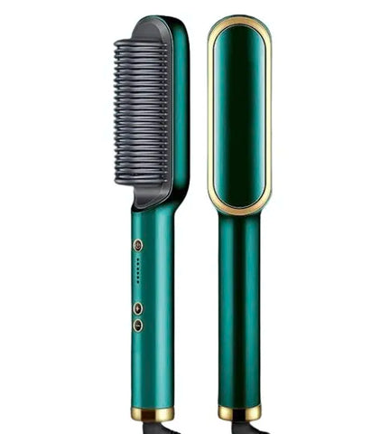 Hair Straightener Brush Curling Comb 2 In 1 Hair Hot Comb Anti-Scald Hair Straightener Brush